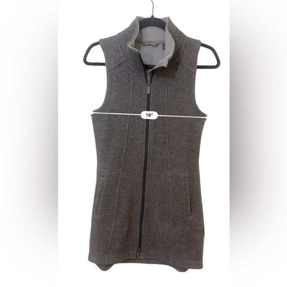 Toad & Co Arriva long vest wool blend gray zip front new with tags XS - Picture 5 of 12